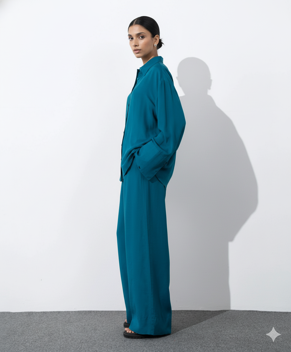 Luxe Mist Satin Co-Ord Set