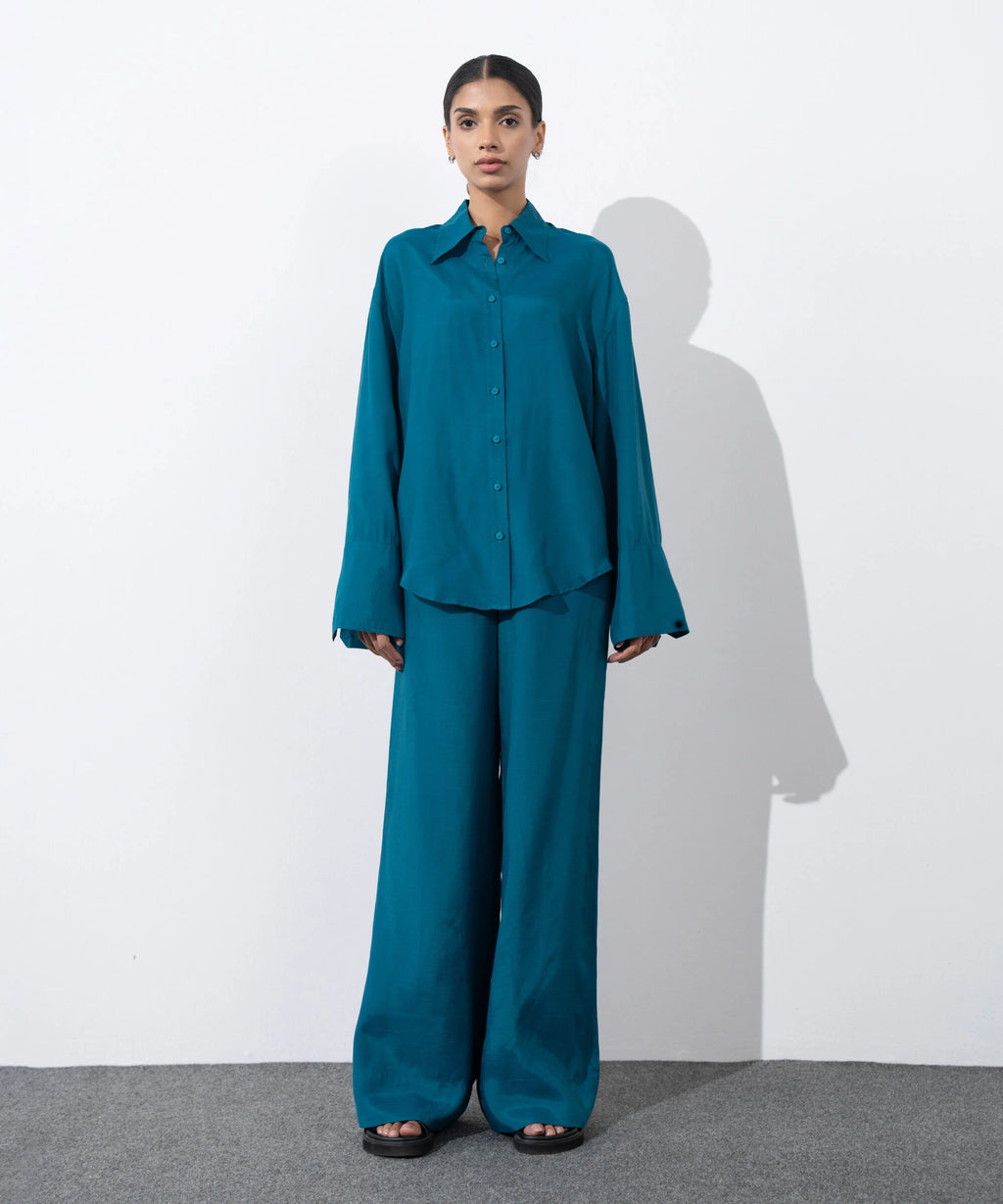 Luxe Mist Satin Co-Ord Set