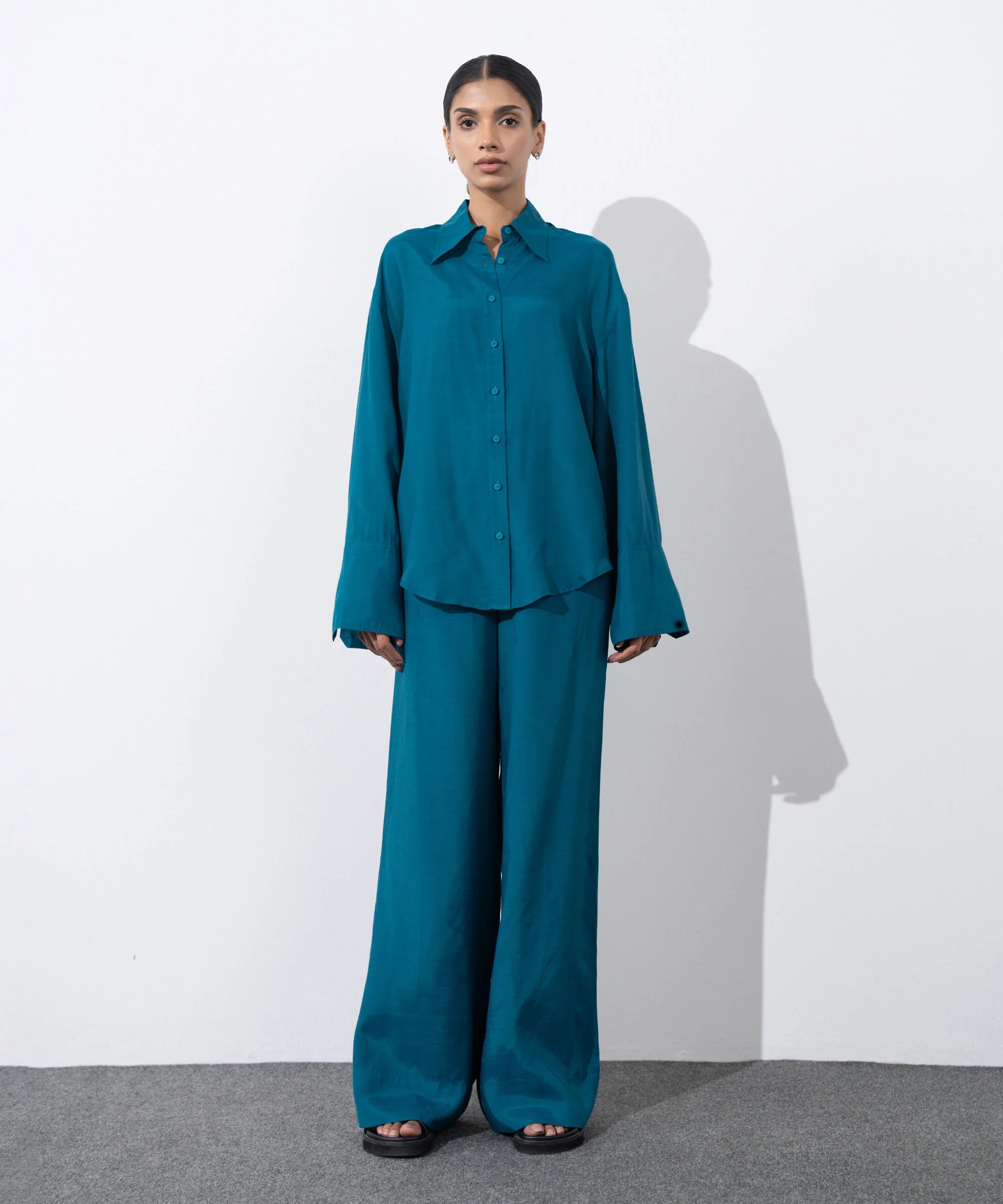 Luxe Mist Satin Co-Ord Set